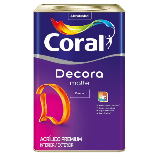 Tinta Acrílica Fosca Decora Matte Base T 16L Coral
